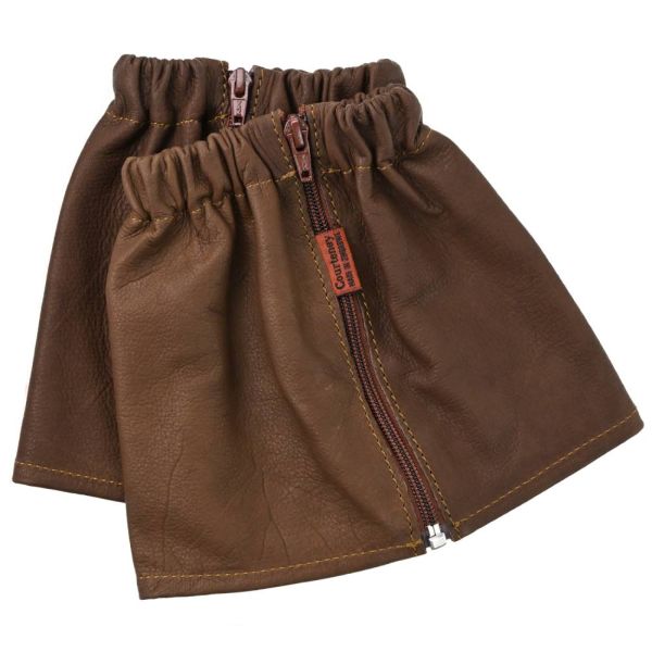 Courteney 200 mm Impala Leather Gaiters with Ankle Elastic and Zip